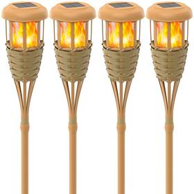 Evelynsun 650380735780 Solar Outdoor Lights Torch Flickering Flame De