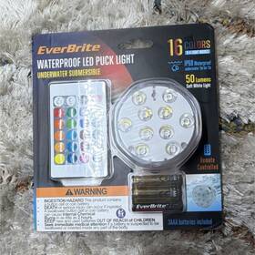 Ip68 Everbrite 7501 Waterproof Led Puck Light Remote Multi-color 50 Lumens Battery