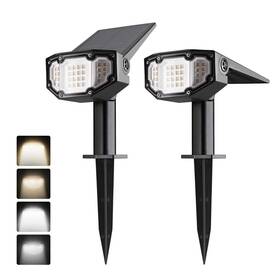 E041029 Everbrite 30 Led Solar Landscape Spotlights - Outdoor Ip67 Waterproof 2- Inch