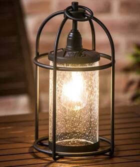 Evergreen Enterprises 801946582465 14 Inch Edison Solar Led Lantern