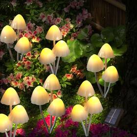 Mhl0032 Evicyego Solar Mushroom Lights For Outside 6pack 18led Mushrooms With 8 Lighting Mode