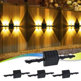 Hr24sfl20 Excmark 4 Pack Solar Outdoor Lights For Fence Deck Wall With Up And Down Lighting