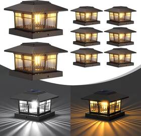 Hr25sfl688 Excmark 4x4 Solar Post Cap Lights 8 Pack Fence Deck Outdoor Powered W