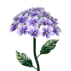 14181-rs Exhart Solar Hydrangea 1.77 Ft. Purple Metal Garden Stake