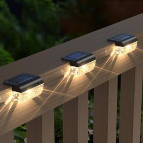 A01w08 Eyrosa Solar Deck Lights 8 Pack Outdoor Waterproof For Outside Stairs Step Fence