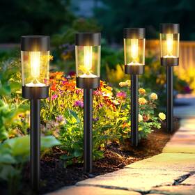 A02b12 Eyrosa Solar Lights Outdoor 12 Pack Waterproof Landscape Lighting Warm White