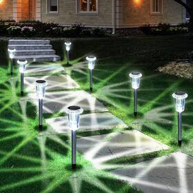 Osa015 Eyrosa Solar Lights Outdoor 15 Pack Waterproof Stainless Steel Stake F