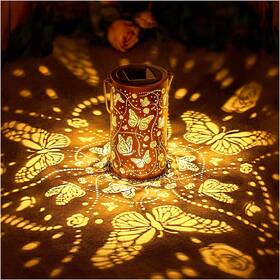 Hw-dl-037 Eztzen Butterfly Solar Lanterns Outdoor Waterproof Hanging Lights Gifts