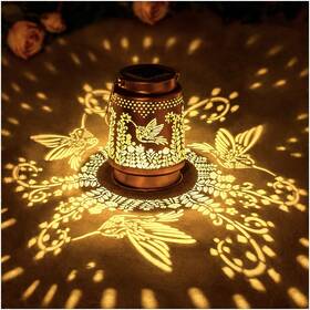Hw-dl-040 Eztzen Hummingbird Solar Lanterns Outdoor Waterproof Hanging Lights Hummingbir