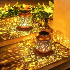 Sdl-001 Eztzen 2 Pack Mushroom Solar Lanterns Outdoor Waterproof Hanging Lights