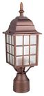 F7817-31 Sunset Lighting Post Cast Alum Med Sq Bk 098197368119