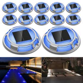 Alold1sbl12 Fabstyl Solar Driveway Lights Dock Waterproof 12 Pack 2 Colors In 1 Outdoor Led Deck