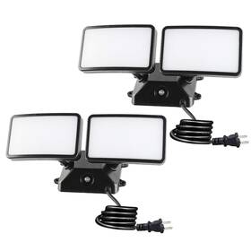 Faguangao 639510692957 Dusk To Dawn Led Security Light 18w Plug In Flood Outdoor 5000k Dayligh