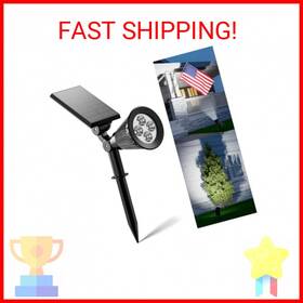 Falove 313018974950 Solar Spot Lights Outdoor Waterproof For Flag Palm Tree Pole Sign Sta