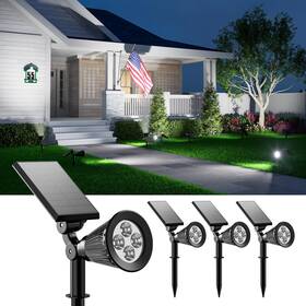 Falove 711420613588 4 Pack Solar Spotlights Outdoor Waterproof For Tree Statue Flower Pot Bus