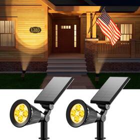 Fa0502c-2w Falove 2 Pack Solar Spotlights Outdoor Waterproof For Flag Tree Statue Wooden Sig