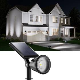Fa0519-1cw Falove Outdoor Solar Spotlight Led Landscape Uplight Adjustable For Lawn Wall Garden