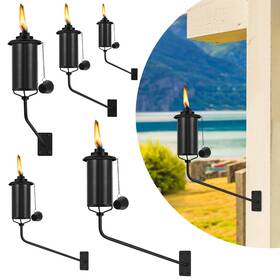 Tt-bd-06 Fan-torches Wall Mounted Citronella Set Of 6 16 Oz Garden Fo