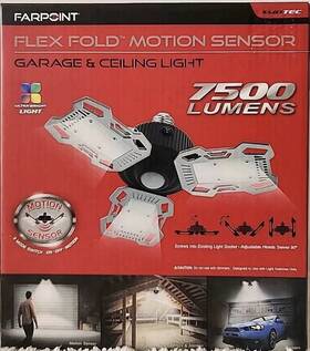 Flfb75004 Farpoint Flex Fold Motion Sensor Garage And Ceiling Light 7500 Lumens New In Box