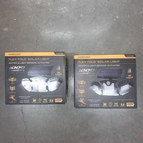 Wmsl10004 Farpoint 1000 Lumens Flex Fold Solar Powered Motion/light Activated Lot Of 2