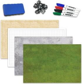 Ftz-gb-03 Fat Zebra Designs Rpg Dnd Mat 4 Pack