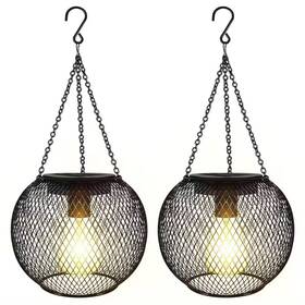 Fawey Tred Inc 313028756799 Outdoor Hanging Lights Waterproof Solar Lantern Lighting 2-pack