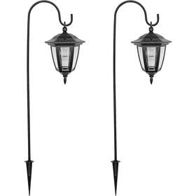 Fawey Tred Inc 313052177140 34 Inch Hanging Solar Lights Decorative Garden Lanterns With Shepherd Hooks So