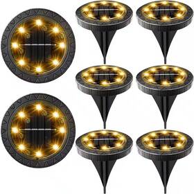 Ip68 Fawey Tred Inc 445003694666 Outdoor Solar Powered Led Disk Lights Waterproof Non-slip Wear-resistant Pa