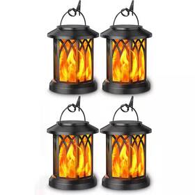 Fawey Tred Inc 726084477339 Solar Lanterns Lights 4 Pack Hanging Lantern Decorative Powered
