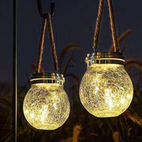 Fawey Tred Inc 744759567208 Solar Lantern Garden Decor Lights Waterproof Outdoor Lanterns 2-pack