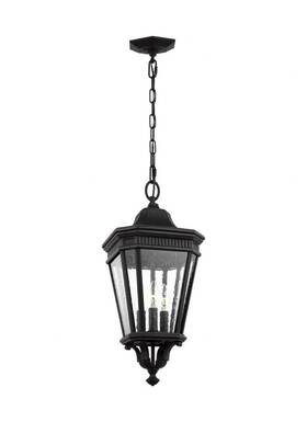Ol5431bk Feiss Lighting-cotswold Lane-21.5 Inch Three Light Outdoor Hanging Lantern