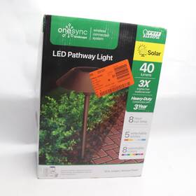 Feit Electric 017801725155 Onesync Solar Powered Led Pathway Light Bronze 40w Path/sync/solbz