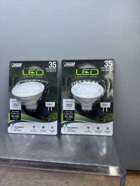 Gu5.3 Feit Electric 017801747447 2 Landscape Low Voltage 12v Led 35w/5.5w Bulbs Base 350 Lumens