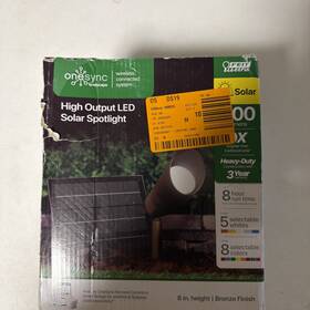 3010299 Feit Electric Onesync Solar Powered W Led Spot Light Kit Bronze