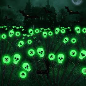 Fensan 762716458758 Solar Lights Outdoor Halloween Decorations Scary Eyeball Ligh