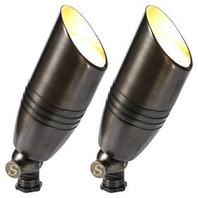 Ff002 Ff Era 2pk 12v Brass Landscape Spotlights Outdoor Uplights Patio Low Voltage Fixture