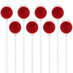 Fibermarker 769548774643 48 Inch Reflective Driveway Markers 1/4 Dia 2 Sided Reflector White 16-pack