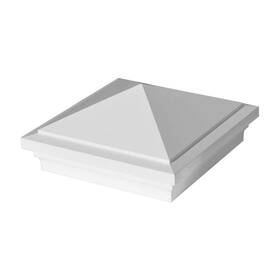 Cap4 Fiberon 844219029731 4 Inch X Tranquil White Led Pyramid Downward Deck Post Cap Light