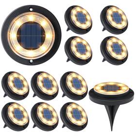 Yn001 Flacchi Solar Ground Lights Powered Outdoor Disk Light Waterproof Landscape For Patio
