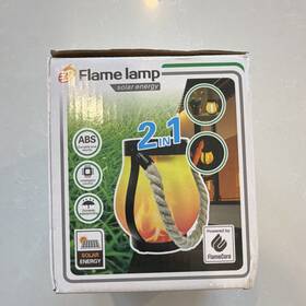 Xz200006 Flamecore Solar Led Flame Light Waterproof Outdoor Hanging Or Desk Lamp Abs