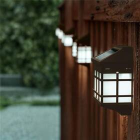 Dn-sl108-6-br-gg Flash Furniture Holder Brown Wall Mount Led With Weather Res
