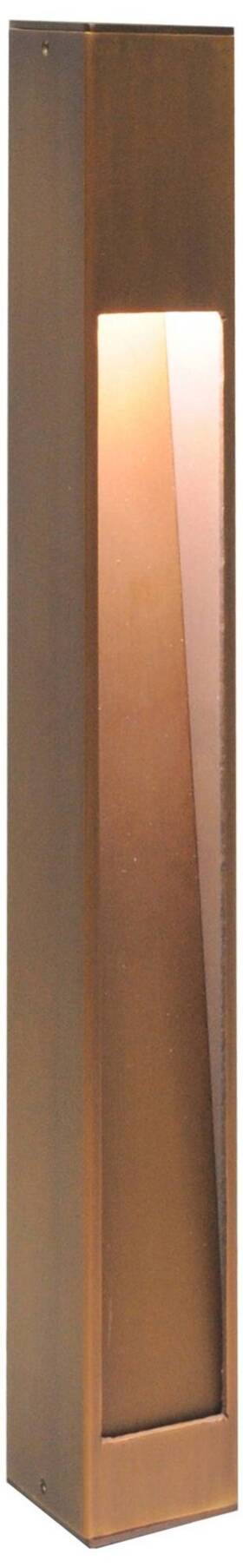 Pl23dm18ledpbrt Focus Industries Bronze Texture 18 Inch High Led Bollard Landscape Light