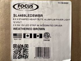 Sl4469 Focus Industries Sl44 Paver Light 12v Led 6x9 Stamped Heavy Duty Aluminum
