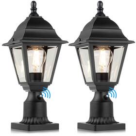 Usymyp-pl-2 Folksmate Dusk To Dawn Outdoor Post Lights 2-pack Waterproof Outside Lamps With Pier