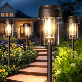 Srl-012 Fomaia 12 Pack Solar Pathway Lights Ip65 Waterproof Auto On Off 3200k Yard
