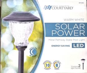 Gl40110 Four Seasons New -four Solar Metal Pathway Stake Light-warm White-2 Pack-241342