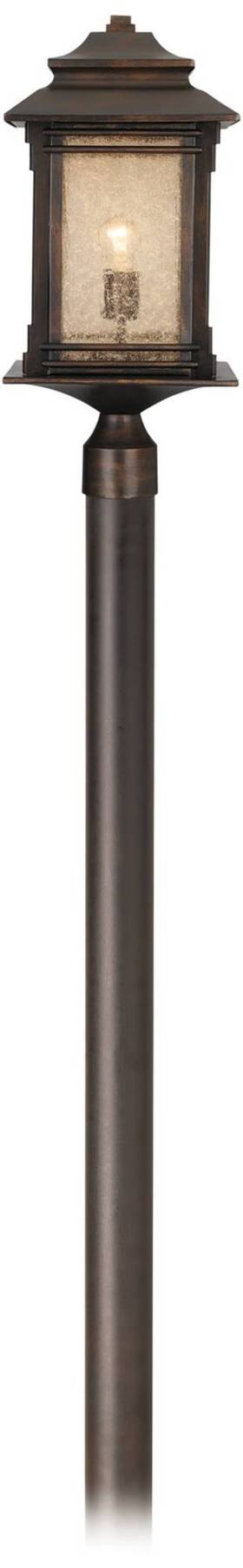 09740-68816 Franklin Iron Works Hickory Point Mission Outdoor Post Light Fixture Bronze Burial Pole 104 Inch Outside