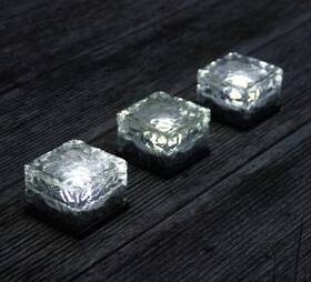 Frostfire 043912495106 Solar Ice Rocks - Path And Garden Lights Set Of 3