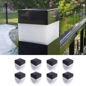 B081 Ftciy Solar Led 2in X 5cm Fence Post Cap For Wrought Iron And Aluminum O