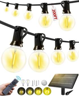 Cms-orgus12y Fuanxiei Solar Lights Outdoor Waterproof G40 Shatterproof Bulbs Patio